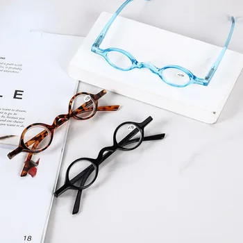 Очила за четене в малка кръгла рамка За мъже и жени, индивидуалност, модерен ретро очила за възрастните хора, сверхпрочность + 1,0 -4,0