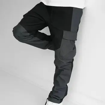 Панталони-карго с еластичен колан, мъжки панталони Dialy, Универсални мъжки панталони-карго, стилен дизайн в стил мозайка, удобни за спорт