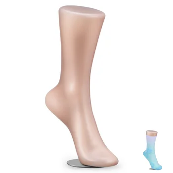Пластмасова форма за краката, Манекен за ножных гривни, Държач за показване на чорапи, Модел обувки за възрастни жени, Поддържащи чорапи, Фалшиви крачета за краката