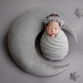 Плюшен възглавница Moon Star за снимки на бебета, реквизит за снимки на бебета, аксесоари за фотография бебета