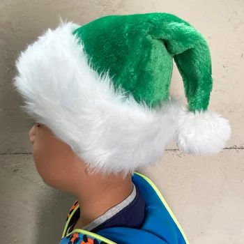 Плюшен шапка на дядо коледа за деца и възрастни Коледна шапка унисекс Коледна празнична шапка Коледни шапки за парти за рождения Ден на Коледна тема на Зимните аксесоари