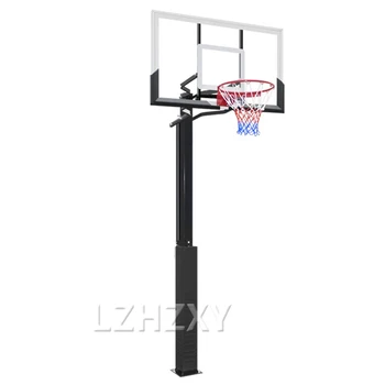 Подвижни Баскетболни пръстен на мястото, Регулируема височина 2,45-3,05 м, Метална поставка за снимане на открито за деца и възрастни