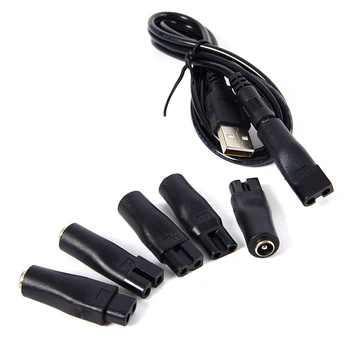 Подмяна на Кабел USB-Зарядно устройство 5V USB адаптер Кабела на Зарядното Устройство Преобразувател на Постоянен ток За Самобръсначки Машинки За Стригане DC5.5 * 2.1 мм захранване 1 Комплект