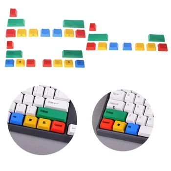 Подходящи по цвят капачки за ключове Здрави капачки за ключове PBT RGBY, боядисани в черешов цвят, замяна на механична клавиатура OEM