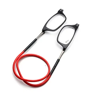 Портативни сгъваеми очила за далекогледство с подвешиванием на врата от смола с висока разделителна способност, модни очила за далекогледство с магически магнит, Очила за четене