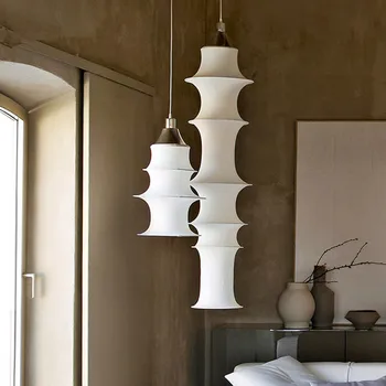 Постмодернистская копринени тъкани, led висящи лампи, реколта двустепенна стълбище, спалня, дълги висящи лампа, всекидневна, таван, мебели