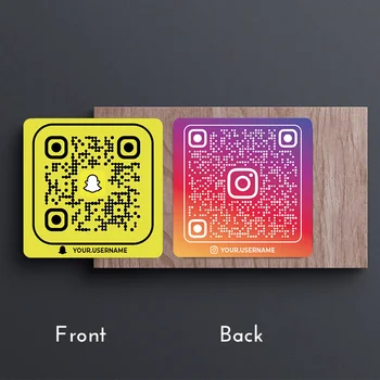 Потребителски карти Instagram Budiness, мини-визитни картички за социални мрежи, заоблени ъгли, дизайн и печат на социални визитни картички