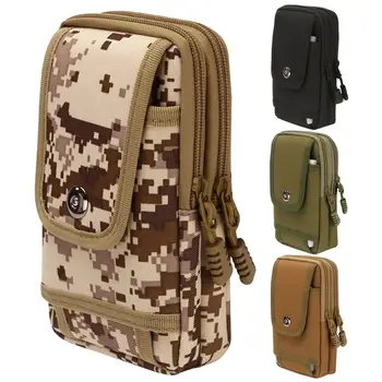 Поясная чанта, функционална камуфляжная чанта, мобилен телефон, поясная чанта, поясная чанта с цип, тактическа поясная чанта