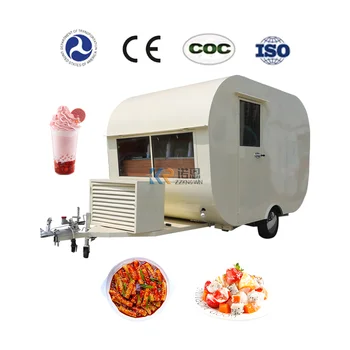 Продава се ремарке за превоз на храни добър дизайн, камион за превоз на сладолед с пълно кухненско оборудване