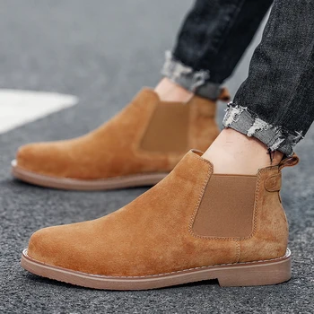 Пролет и есен 2023, Класически британски обувки от волска кожа, велур 
