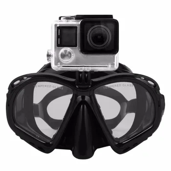 Професионална маска за гмуркане, шнорхел за подводно плуване, плувни очила, екипировка за гмуркане, подходящ за повечето спортни камери.