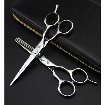 Професионални японски ножица за подстригване на коса 4cr 6 инча Black cut прическа сиссоры филировочные фризьорски ножици за подстригване на коса фризьорски ножици