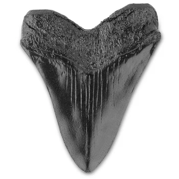 Ретро реалистичен по форма зъб мегалодона от смола Shark Зъб, черен