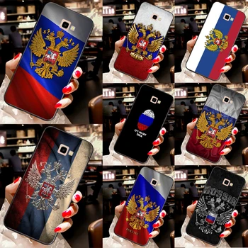 Русия Калъф с Емблема на Руските Знамена За Samsung Galaxy A3 A5 J3 J7 J5 2016 2017 J4 J6 A6 A8 Plus J8 A9 2018 Мек Калъф