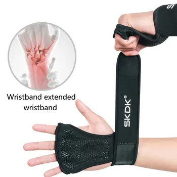 Ръкавици за фитнес в салона със защитата на дланите на ръцете с обертыванием китката За тренировки по кроссфиту, културизъм, категоричен атлетика, ръкавици за вдигане на тежести, Гири