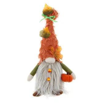 Светещ безлични кукла, за декорация, за прибиране на реколтата с опадающими кленовыми листа, Кукла-джуджета в Деня на Благодарността за 할로윈