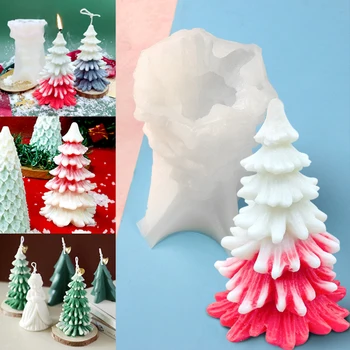 Силиконова форма за свещи във формата на Коледно Направи си САМ Коледен подарък Изработка на ароматни свещи от гипс смола Форми за ароматния сапун за дома Занаяти, изработени Подаръци
