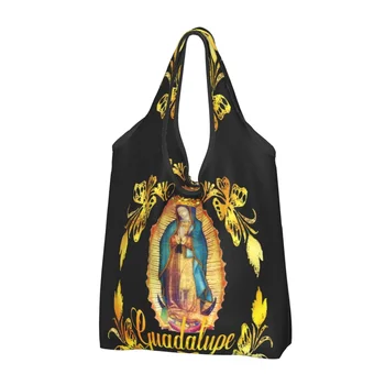 Скъпа Богородица Гваделупская Virgin Mary Чанти За Пазаруване Преносима Мексико Мексико Virgen Maria пазарска Чанта През рамо