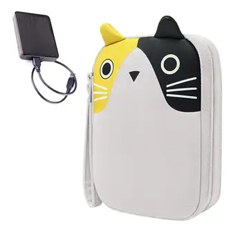 Скъпа мультяшная чанта за съхранение на твърд диск Мобилен банка хранене, Защитен калъф, калъф за носене на батерията, външен USB кабел