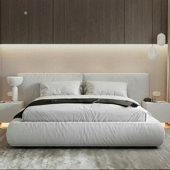 Спален комплект в италиански стил, Семейна спалня за дома, спалня, апартамент С голям таблата слонова кост, Лекота