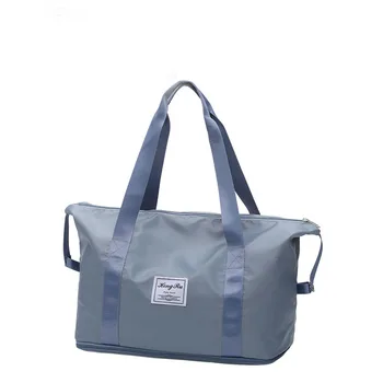 Спортна чанта за жени, водоустойчиви спортна чанта за пътуване, голяма спортна чанта-тоут, чанта за почивните дни със сух и влажен джоб