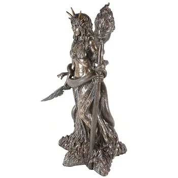 Статуя на богинята с гръцкия скипетром, статуетка от смола, художествена скулптура, статуетка за дома, за декорация на вашия домашен офис