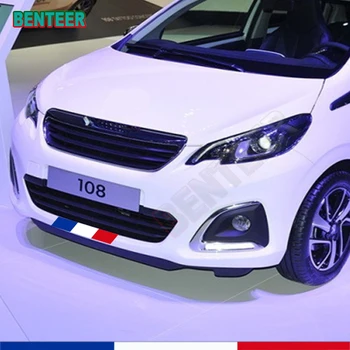 Стикер върху решетката на радиатора на френски автомобил с италиански флаг за Citroen Ds Peugeot 106 107 108 205 206 207 208 306 307 308 407 408 508 2008 GT