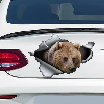 Стикер за автомобил Grizzly, магнит Grizzly, стикер с кафяв мечок, стикер grizzly