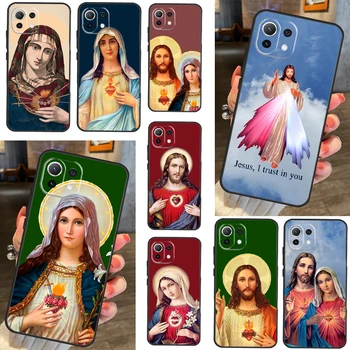 Сърцето на Дева Мария и Исус, За Xiaomi 11T 12T Pro 13 12 11 Lite Калъф За Телефон POCO F5 X5 Pro F4 X4 GT F3 M5 X3 Pro