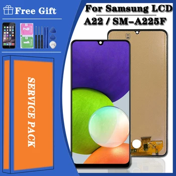 тест за Samsung A22 4G LCD A225F A225F/DS A225M LCD дисплей с Сензорен Екран Дигитайзер възли за Samsung A225 lcd