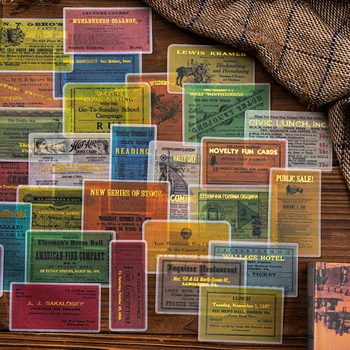 Тетрадка 20 листа Сулфатна хартия от Серията World Journey Vintage Ticket Handbook САМ Декоративни Бележки Cut Tag Notebooks96*146 мм