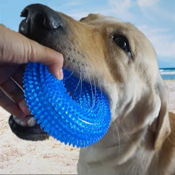 Трайни играчки за кучета, пищалка за агресивно миене на зъбите, не са токсични TPR Играчки за кучета, Аксесоари за гумени топки за дъвчене при прикусе местни зъбите
