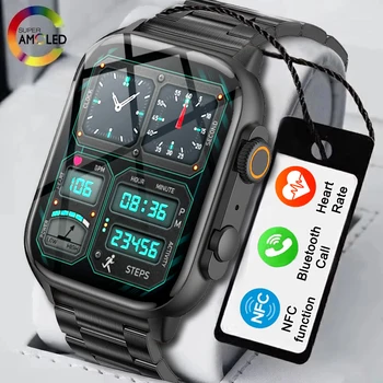 Ультраумные часовници с AMOLED екран, които винаги показват времето, Bluetooth Покана Series 8, Rtae с висока надстройка, NFC Smartwatch, мъжки спортни часовници, дамски