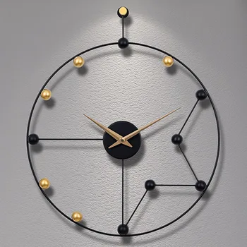 Уникални домашни стенен часовник, украса, подаръци, ръчни, стенни часовници, кръгли Черни дизайнерски скандинавските минималистичные декорации за всекидневна
