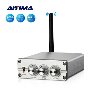 Усилвател AIYIMA TPA3116 2.0 ПРИ Висока мощност 100 W X2 Клас D Цифрова Hi-Fi Bluetooth 5,0 Усилвател на HI-FI Музика САМ за Домашно Кино