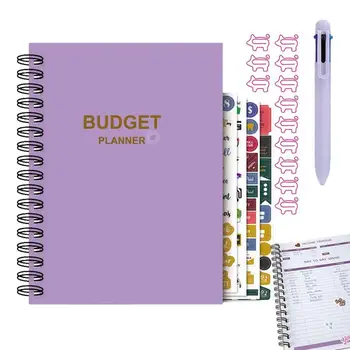 Финансов агент, преносима книга за планиране на бюджета в които дизайна, Икономичен бележник Със сладък кламер, под формата на прасе и химикалка 6 цвята