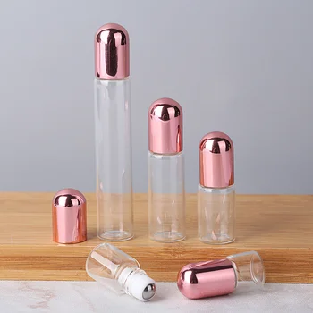 Флакон с шариковым диспенсером за парфюми обем 1-10 МЛ, празни стъклени бутилки, висококачествен козметичен контейнер за еднократна употреба, проба опаковка
