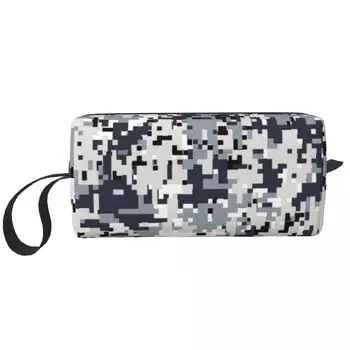 Цифров камуфляжная чанта за тоалетни принадлежности, в градски стил, армейски тактически камуфляжный козметични органайзер за грим, дамски чанти за съхранение на козметика, калъф за набиране Dopp