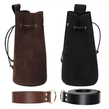 Чанта за бродерия в стила на средновековния Ренесанс, кожен калъф, сгъваема чанта за тежки инструменти на съвсем малък, за да маршируват чанти на открито