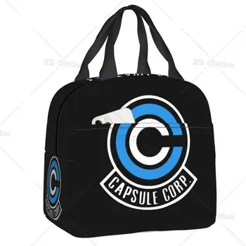 Чанта за обяд Capsule Corp за жени, мъже, деца, преносим термоохладитель, изолиран обяд-бокс с джоб за работа, обучение, пътуване, пикник.