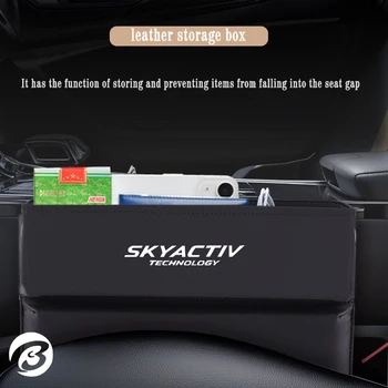 Чанта За Съхранение със Странично Оформяне на Предната Седалка на Колата от Изкуствена Кожа за Mazda Skyactiv 2 3 5 6 8 CX3 CX4 CX5 CX8 CX30 Auto Storage Box Organizer