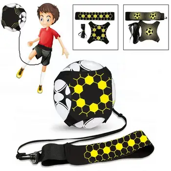 Чанти за жонглиране с футболна топка, Детски Помощен Тренировъчен колан за игра на футбол, Треньор за соло удар Колан, Футболна Дъвка A1V9
