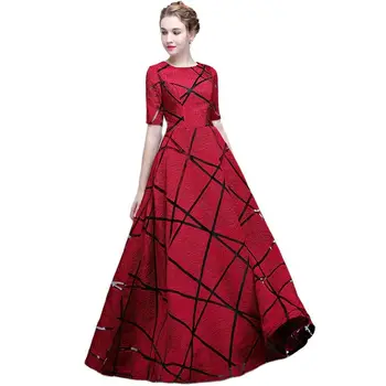 Червено-бял Дълъг китайски Чонсам, Модерна сватбена традиционната вечерна рокля Ципао, Модерно рокля на булката в ориенталски стил