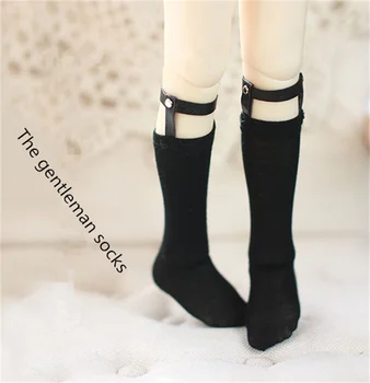 Чорапи за кукли BJD са подходящи за 1/3 1/4 1/6 чичо, стилни нови черни мъжки чорапи, реколта аксесоари за кукли, чорапи