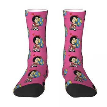 Чорапи с комиксами Puppy World Mafalda Miguelito Мъжки и Дамски Летни чорапи в стил хип-хоп