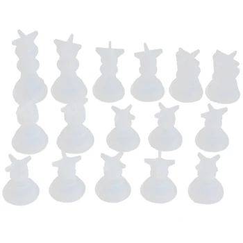 Шахматна форма за катран, Силиконова форма за шахматна смола, форми за леене шахматен кристал, Епоксидни форми за diy, подарък за рожден Ден